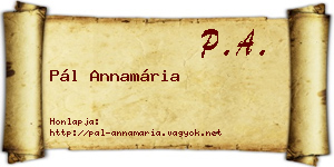 Pál Annamária névjegykártya